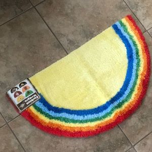 NWT Vintage Rainbow Rug Kitchen Slice Pride  New
